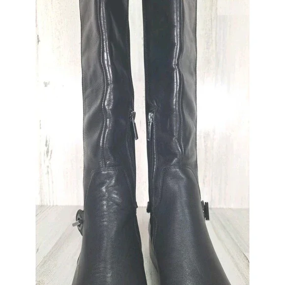Karl Lagerfeld Paris Shay Over-The-Knee Boots Womens Black Size 7M Dark Romantic - Picture 5 of 16